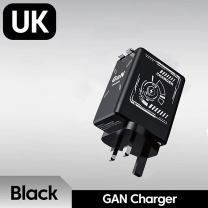 Gallium Nitride Charger Type C/Lightning Fast Charging Expansion Cable for Iphone15 16 Huawei Samsung